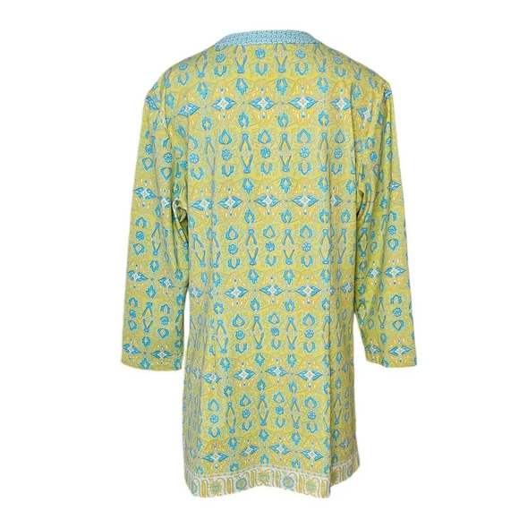 J. McLaughlin Boca Tunic Size Large 3/4 Sleeve Beachwalk Geo Print Nylon Spandex - Picture 3 of 9